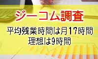 【ジーコム調査】福岡居住者の「働き方」、平均残業時間は月17時間、理想は9時間